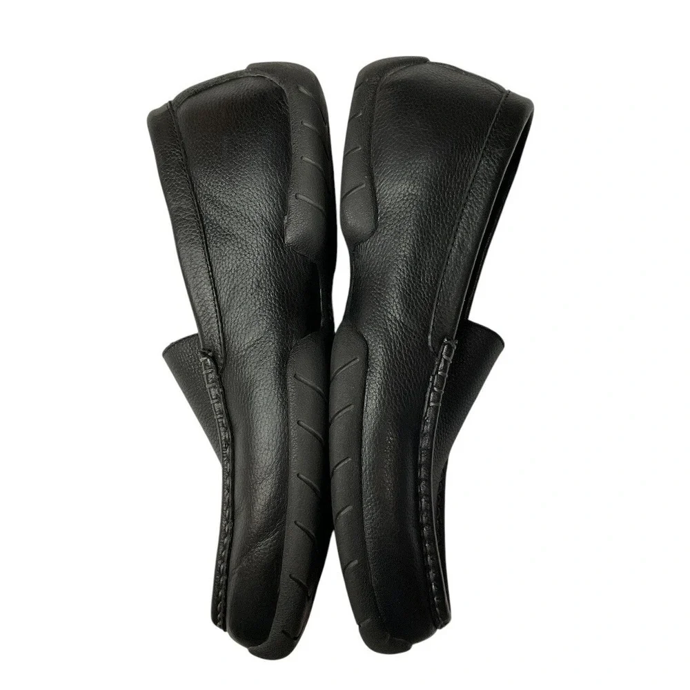 Chaps Men's Leather Loafers‎ Slip On Shoes Size Black  10.5 D Comfort